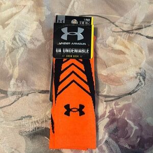 Under Armour Orange and Black Athletic Socks